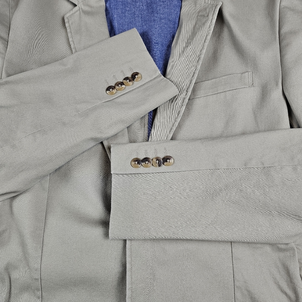 Sonoma Men's Blazer Sports Coat 44L Khaki Tan 2 Button‎ Vented Office Casual